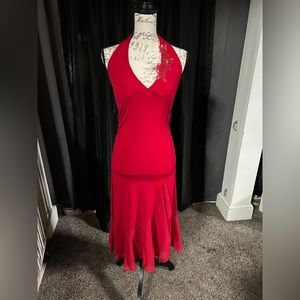 Red cocktail dress